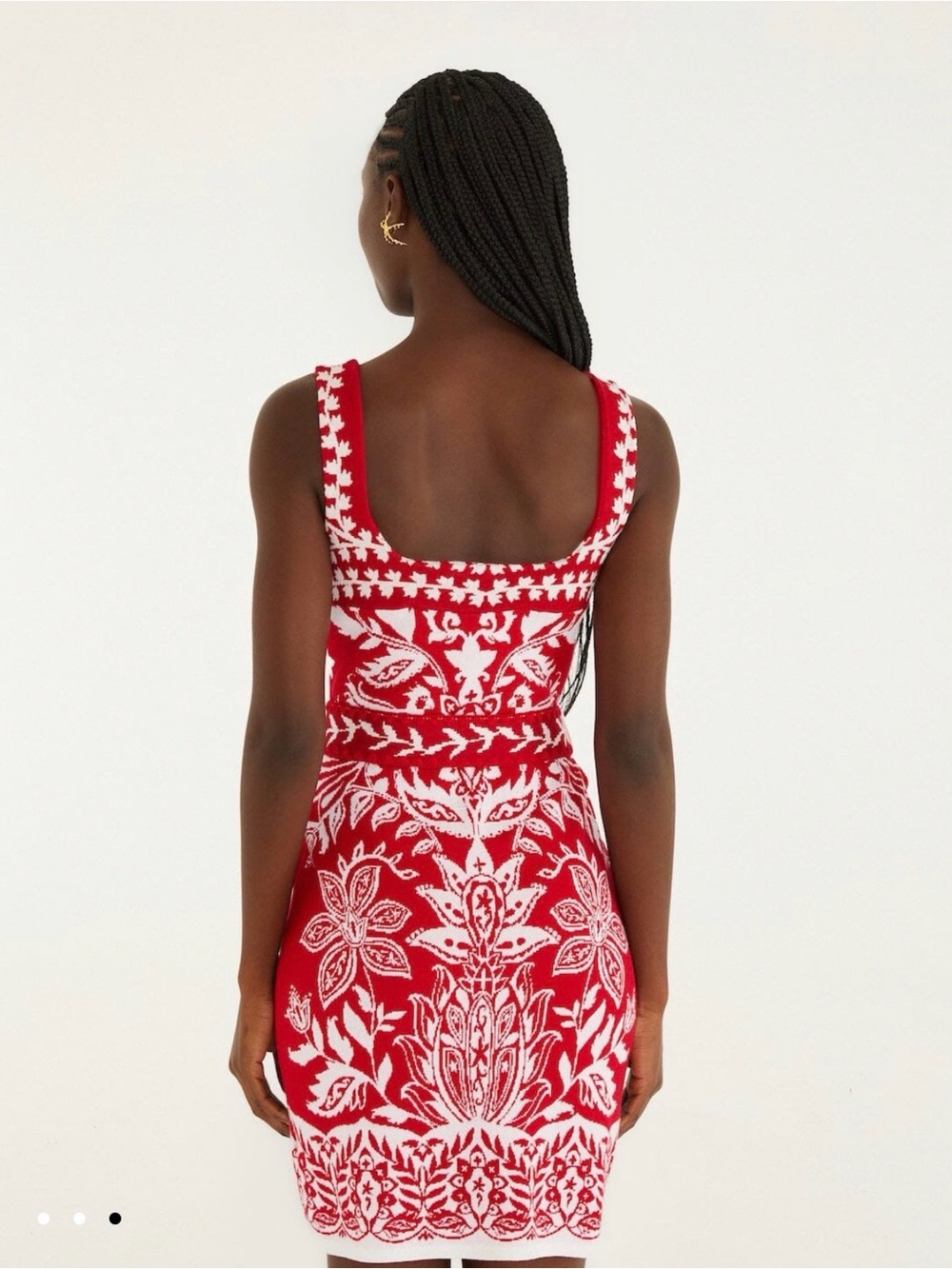 Red Miranda Knit Mini Dress - Picture 2 of 4